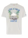 Mc2 Saint Barth Printed Crew Neck T-shirt In Neutral