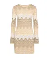Mc2 Saint Barth Imany Raschel Mini Dress In Gold Hues