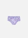 Mc2 Saint Barth Infant Bloomers Pimmy With Betsy Print Made With Liberty Fabric In Lilac