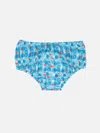 Mc2 Saint Barth Infant Bloomers Pimmy With Bubbles And Fishes Print In Sky