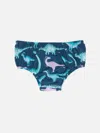 Mc2 Saint Barth Infant Bloomers Pimmy With Dinosaurs Print In Blue