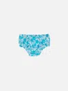 Mc2 Saint Barth Infant Bloomers Pimmy With Flower Print In Blue