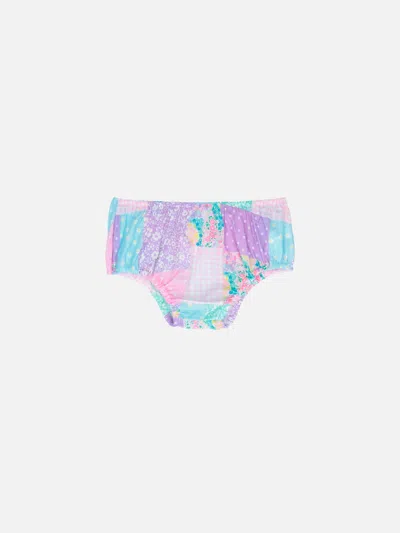 Mc2 Saint Barth Babies' Infant Bloomers Pimmy With Gingham Print In Multicolor