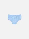 Mc2 Saint Barth Infant Bloomers Pimmy With Gingham Print In Sky
