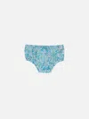 Mc2 Saint Barth Infant Bloomers Pimmy With Joanna Luise Print Made With Liberty Fabric In Sky