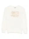 Mc2 Saint Barth Intarsia-knit Logo Sweater In Neutral