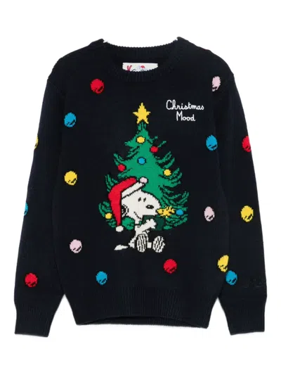 Mc2 Saint Barth Kids' Intarsia-knit Sweater In Black