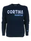 Mc2 Saint Barth Intarsia-knit Sweater In Blue