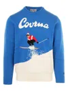 Mc2 Saint Barth Intarsia-knit Sweater In Blue