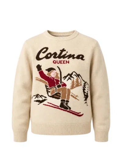 Mc2 Saint Barth Intarsia-knit Sweater In Animal Print