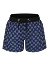 Mc2 Saint Barth Inter-print Swim Shorts In Blue