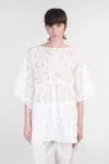 Mc2 Saint Barth Iria Topwear In White Cotton