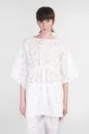 Mc2 Saint Barth Iria Topwear In White Cotton In White