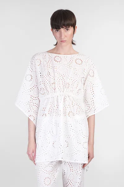 Mc2 Saint Barth Iria Topwear In White Cotton