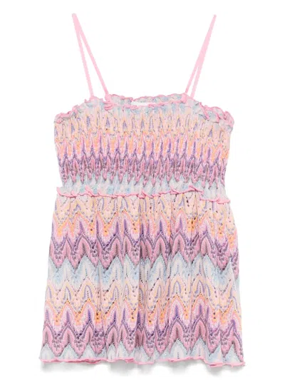Mc2 Saint Barth Kids' Irmine Top In Pink