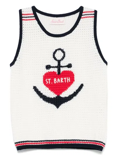 Mc2 Saint Barth Kids' Isadora Tank Top In White