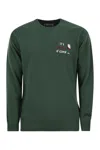Mc2 Saint Barth Its Wine O Clock Wool And Cashmere Blend Sweater In Green