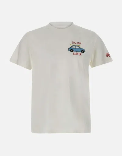 Mc2 Saint Barth Italian Surfer Organic T Shirt In White