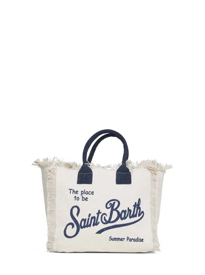 Mc2 Saint Barth Ivory Colette Handbag With Shoulder Strap In White