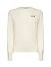 Mc2 Saint Barth Ivory New Queen Embroidered Sweater In Neutral