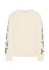 Mc2 Saint Barth Ivory Sweater For Boy With Logo In Neutral