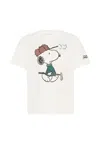 Mc2 Saint Barth Ivory T-shirt For Boy With Snoopy Print In White
