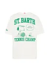 Mc2 Saint Barth Ivory T-shirt For Boy With Snoopy Print In White