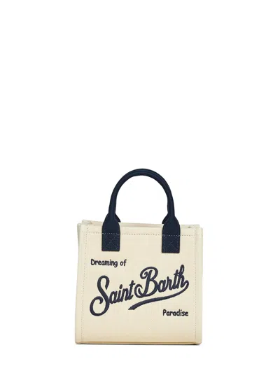 Mc2 Saint Barth Ivory Vanity Bag Mini Handbag With Shoulder Strap In Neutral