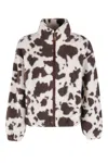 Mc2 Saint Barth Bercy Cow Skin-print Jacket In Brown