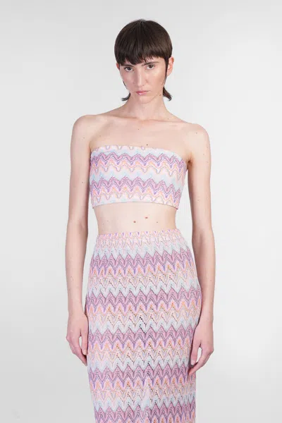 Mc2 Saint Barth Jaclyn R Topwear In Multicolor Polyester In Pink