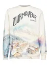 Mc2 Saint Barth Heron Print Courmayeur Graphic Sweater In White