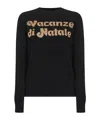 Mc2 Saint Barth Jacquard-lettering Long-sleeve Sweater In Black