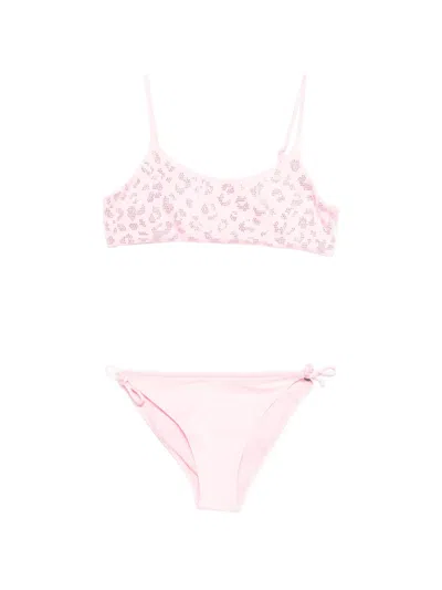 Mc2 Saint Barth Kids' Jaiden Bikini In Pink