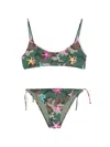 Mc2 Saint Barth Jaiden Camouflage-print Bikini In Green