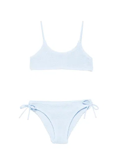 Mc2 Saint Barth Kids' Jaiden Tie-detail Bikini In Blue