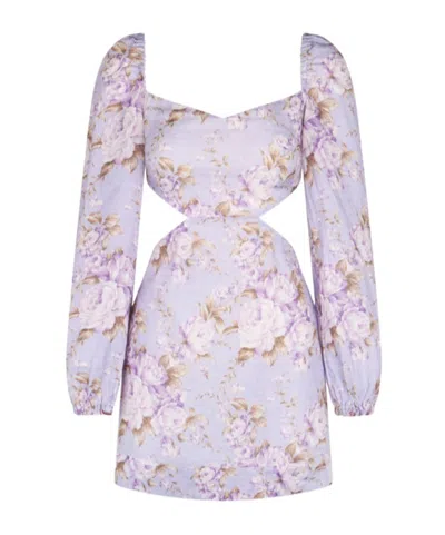 Mc2 Saint Barth Jara Linen Minidress In Purple