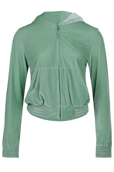 Mc2 Saint Barth Jasmine Moss Zip Hoodie In Green