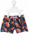 Mc2 Saint Barth Jea Recycled Polyester Swim Shorts In Blue
