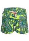 Mc2 Saint Barth Jean Lighting Cachemire Vibe Neon Yellow/green Swimshorts In Green