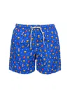 Mc2 Saint Barth Jean Lighting Hamburger And Cola Ultralight Swim Short In Blue