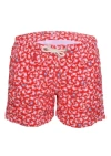 Mc2 Saint Barth Jean Lighting Pincers Crab Red Boys Swimshorts In Red