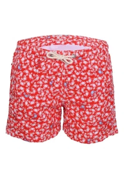 Mc2 Saint Barth Jean Lighting Pincers Crab Red Boys Swimshorts