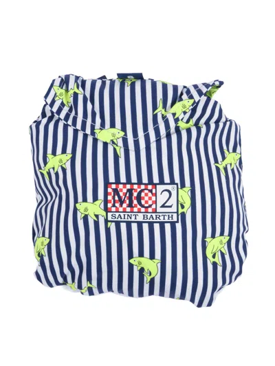 Mc2 Saint Barth Jean Lighting Stretch-tiburon Stripes S 6194 In Blue