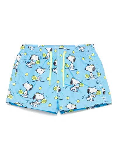 Mc2 Saint Barth Jean Lightning Swim Shorts In 蓝色