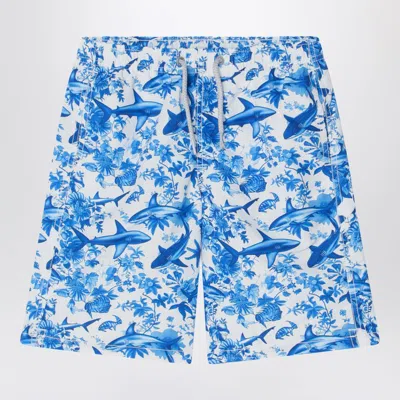 Mc2 Saint Barth Jean Long Swimsuit With Sharks