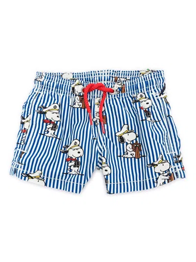Mc2 Saint Barth Kids' Jean-snoopy Nautical Stripes S 61 In Blue