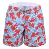 Mc2 Saint Barth Jean Swem Fish Blue/red Boys Swimshorts In Blue