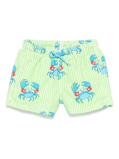 Mc2 Saint Barth Kids' Jean Swim Shorts In Green