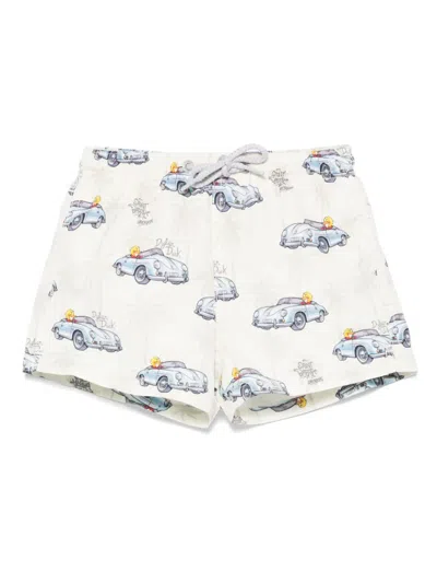 Mc2 Saint Barth Kids' Jean Swim Shorts In Neutrals