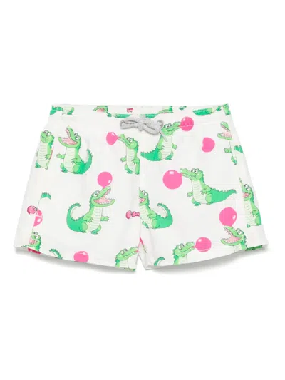 Mc2 Saint Barth Kids' Jean Swim Shorts In White